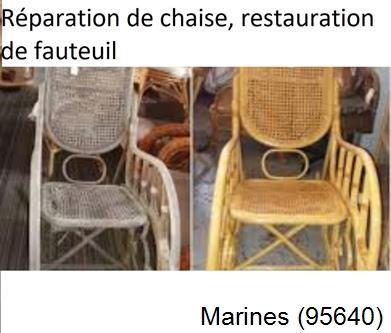 Artisan tapissier, reparation chaise à Marines-95640